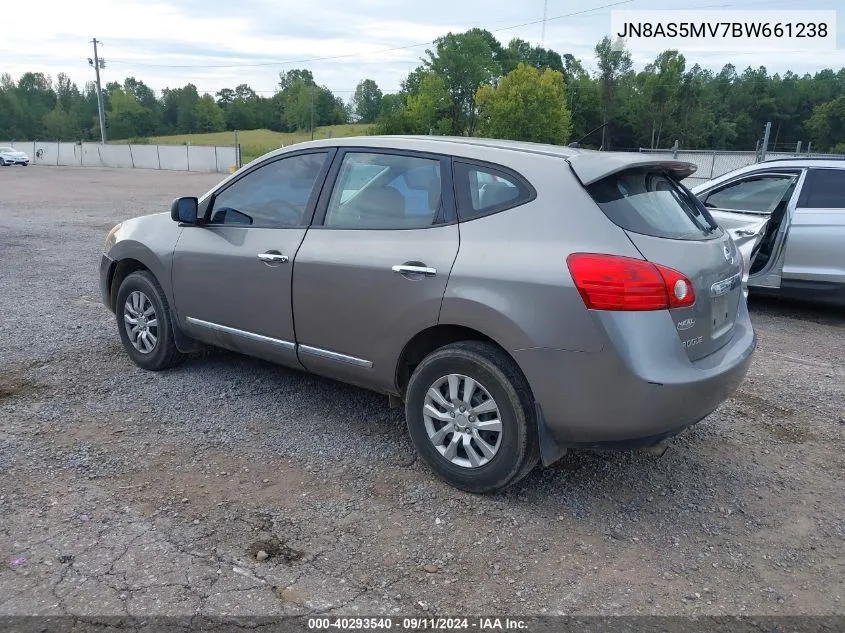 2011 Nissan Rogue S VIN: JN8AS5MV7BW661238 Lot: 40293540