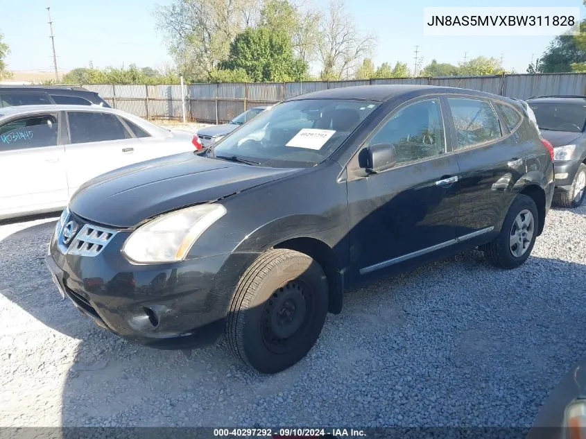 2011 Nissan Rogue S/Sv/Krom VIN: JN8AS5MVXBW311828 Lot: 40297292