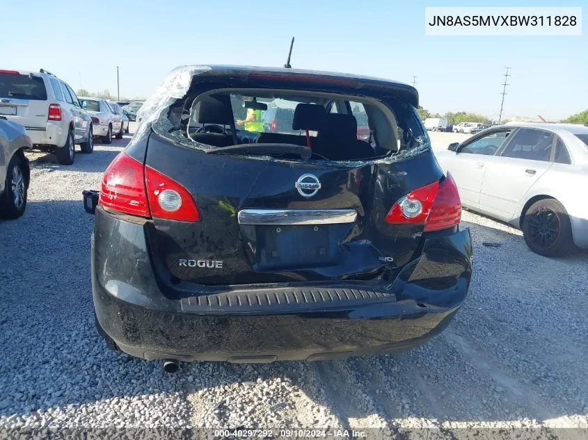 2011 Nissan Rogue S/Sv/Krom VIN: JN8AS5MVXBW311828 Lot: 40297292