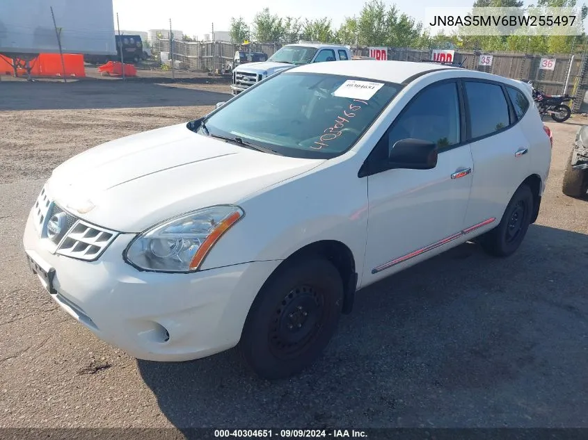 2011 Nissan Rogue S VIN: JN8AS5MV6BW255497 Lot: 40304651