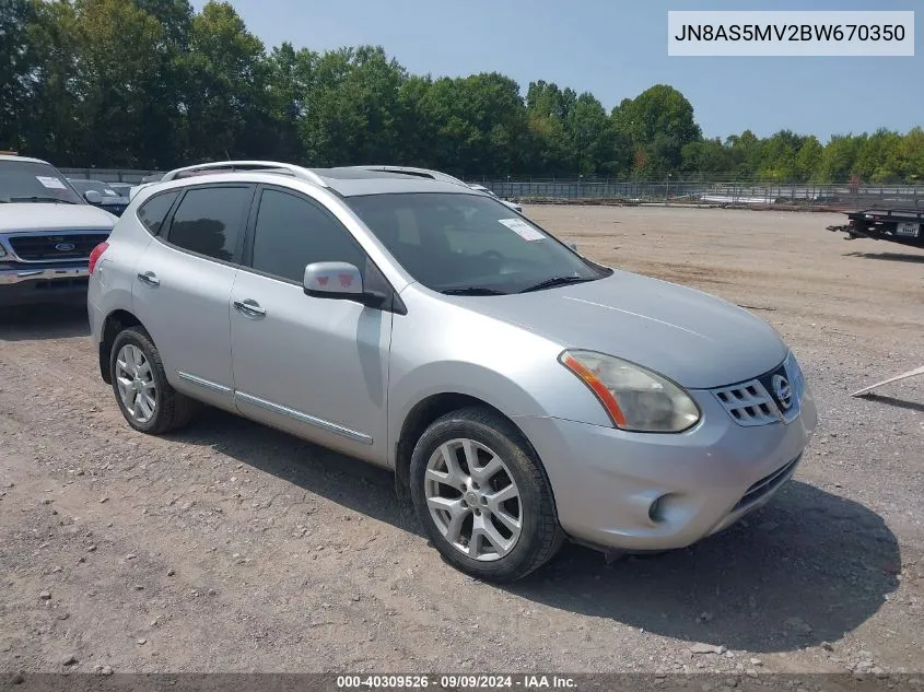 2011 Nissan Rogue Sv VIN: JN8AS5MV2BW670350 Lot: 40309526