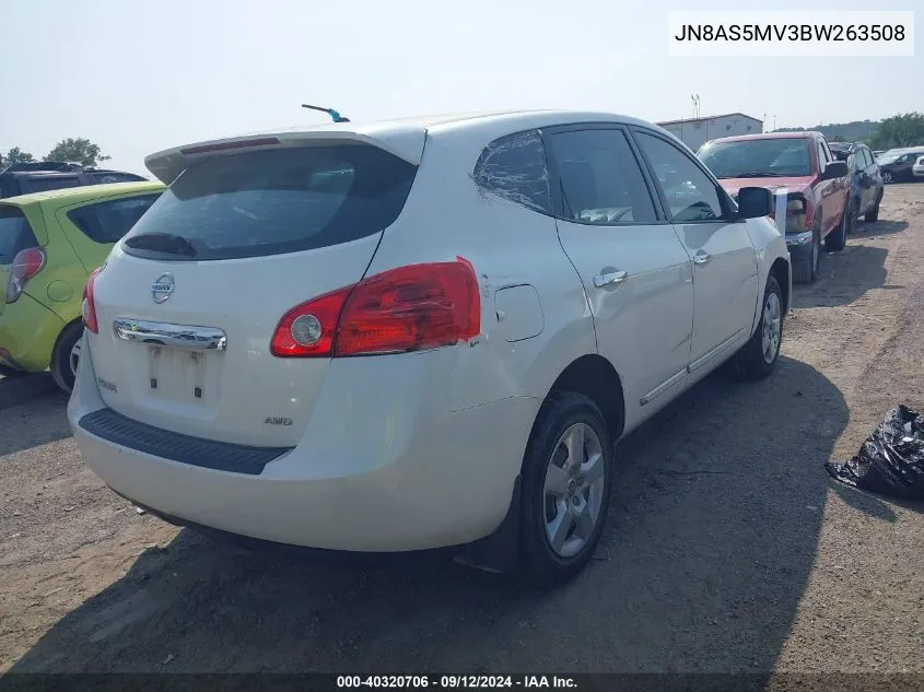 2011 Nissan Rogue S VIN: JN8AS5MV3BW263508 Lot: 40320706