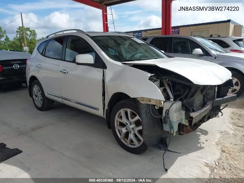 2011 Nissan Rogue Sv VIN: JN8AS5MV3BW274220 Lot: 40338368