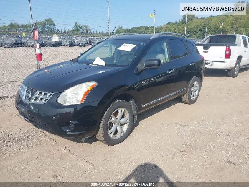 2011 Nissan Rogue Sv VIN: JN8AS5MV7BW685720 Lot: 40342757