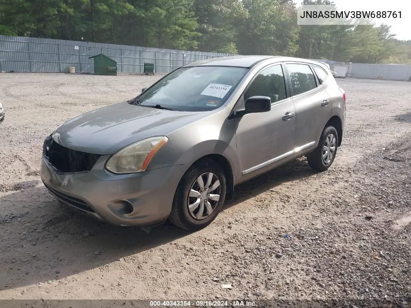 2011 Nissan Rogue S VIN: JN8AS5MV3BW688761 Lot: 40343354