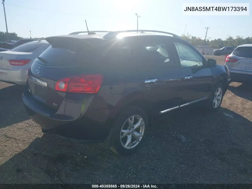 2011 Nissan Rogue Sv VIN: JN8AS5MT4BW173394 Lot: 40355865