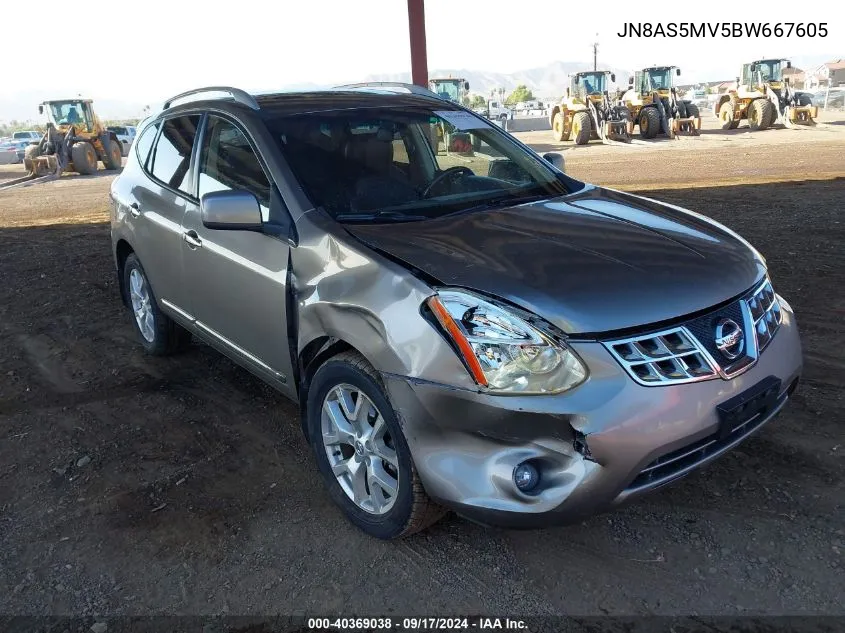 2011 Nissan Rogue Sv VIN: JN8AS5MV5BW667605 Lot: 40369038