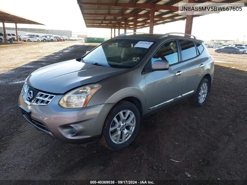 2011 Nissan Rogue Sv VIN: JN8AS5MV5BW667605 Lot: 40369038