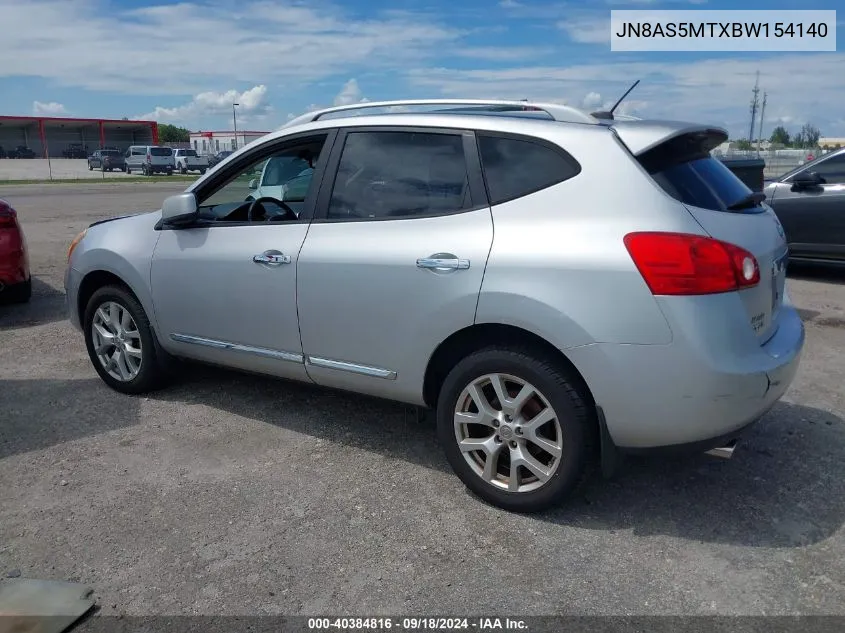 2011 Nissan Rogue Sv VIN: JN8AS5MTXBW154140 Lot: 40384816