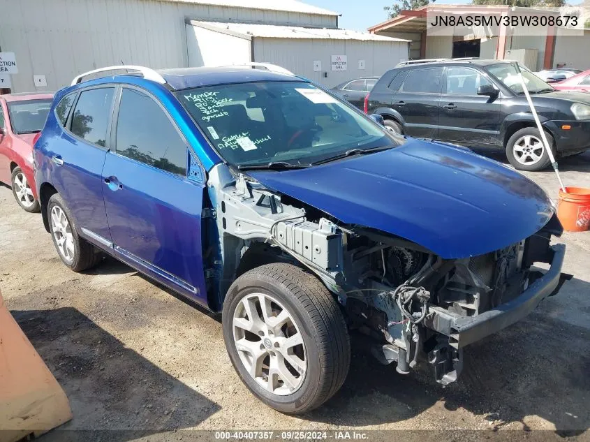 2011 Nissan Rogue Sv VIN: JN8AS5MV3BW308673 Lot: 40407357