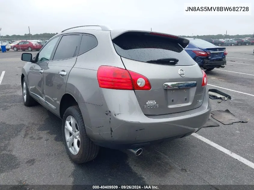 2011 Nissan Rogue S/Sv/Krom VIN: JN8AS5MV8BW682728 Lot: 40409509