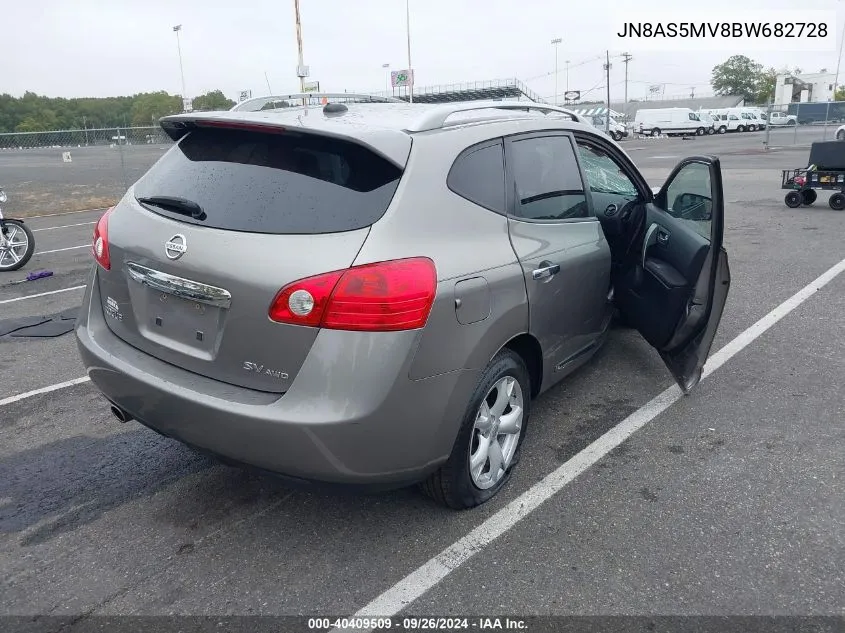 2011 Nissan Rogue S/Sv/Krom VIN: JN8AS5MV8BW682728 Lot: 40409509