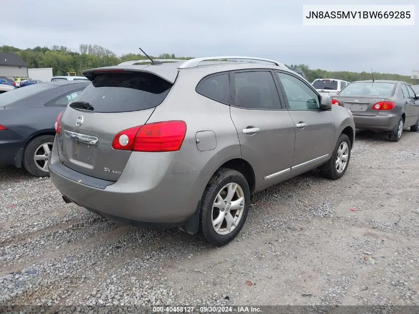 2011 Nissan Rogue S/Sv/Krom VIN: JN8AS5MV1BW669285 Lot: 40458127