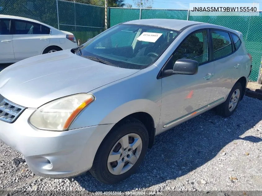 2011 Nissan Rogue S VIN: JN8AS5MT9BW155540 Lot: 40565805