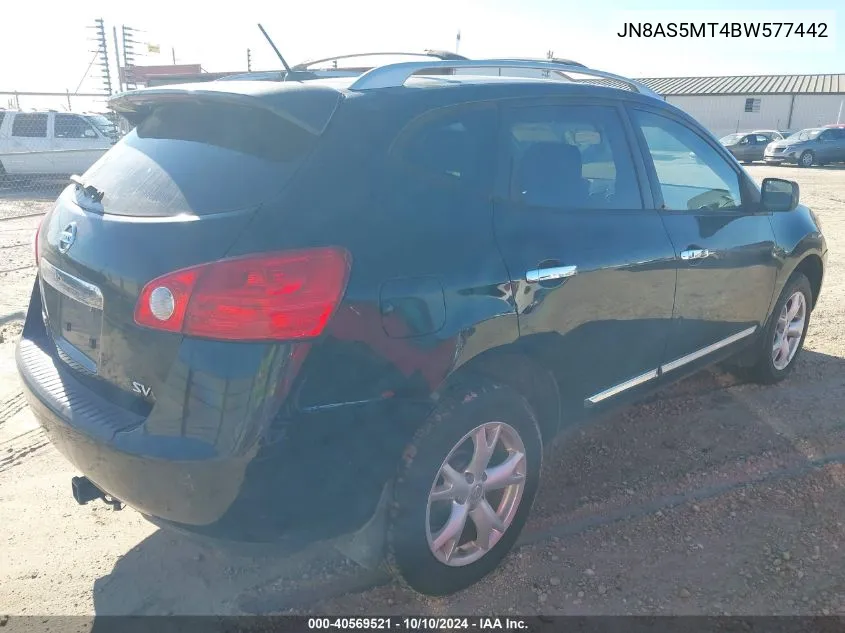 JN8AS5MT4BW577442 2011 Nissan Rogue Sv