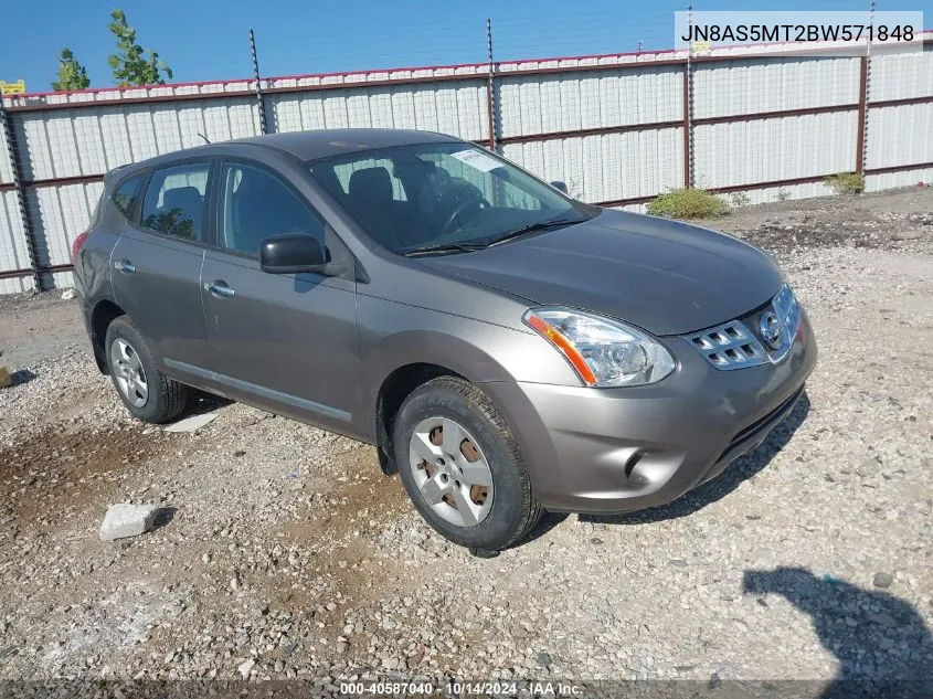 2011 Nissan Rogue S/Sv/Krom VIN: JN8AS5MT2BW571848 Lot: 40587040