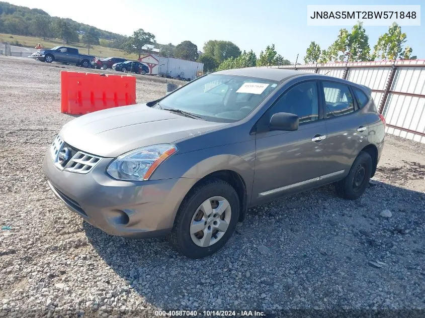 2011 Nissan Rogue S/Sv/Krom VIN: JN8AS5MT2BW571848 Lot: 40587040