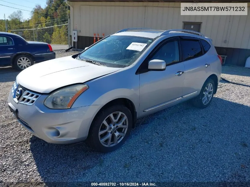 2011 Nissan Rogue Sv VIN: JN8AS5MT7BW571232 Lot: 40592702