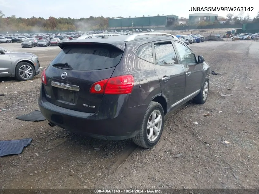 2011 Nissan Rogue Sv VIN: JN8AS5MV9BW263142 Lot: 40667149