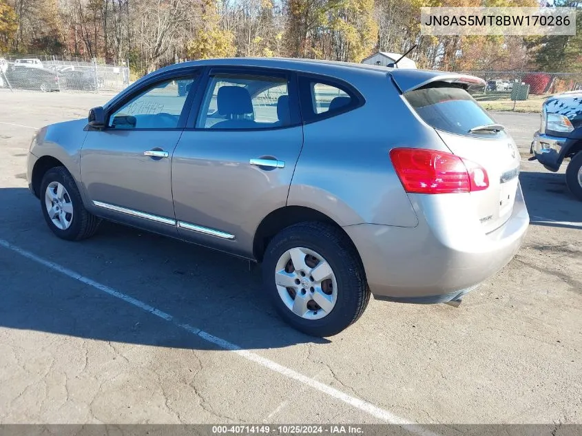 2011 Nissan Rogue S VIN: JN8AS5MT8BW170286 Lot: 40714149