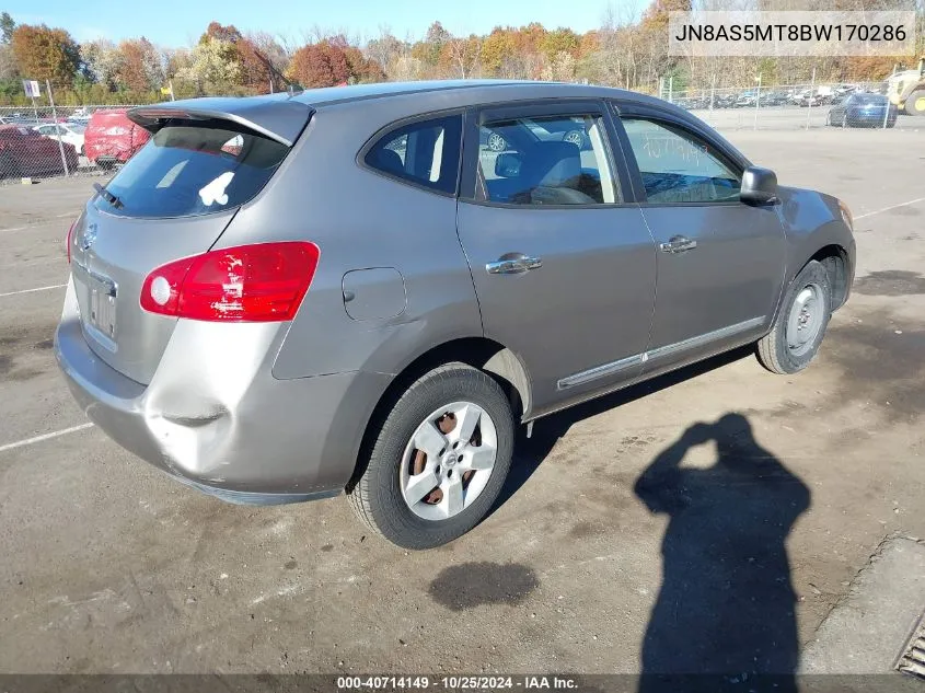 2011 Nissan Rogue S VIN: JN8AS5MT8BW170286 Lot: 40714149