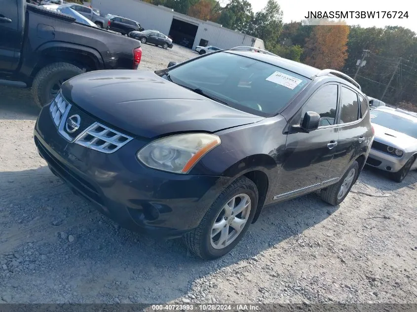 2011 Nissan Rogue Sv VIN: JN8AS5MT3BW176724 Lot: 40723993