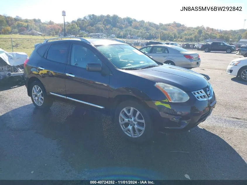 2011 Nissan Rogue Sv VIN: JN8AS5MV6BW292842 Lot: 40724252