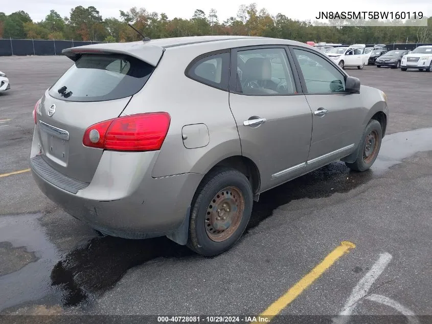 2011 Nissan Rogue S VIN: JN8AS5MT5BW160119 Lot: 40728081