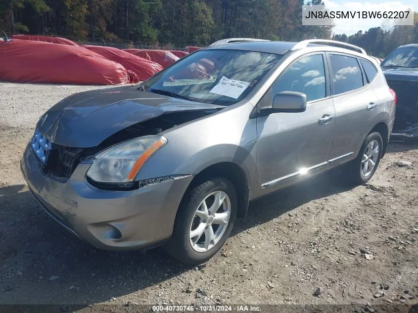 2011 Nissan Rogue Sv VIN: JN8AS5MV1BW662207 Lot: 40730746