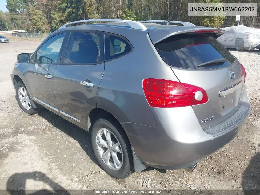 2011 Nissan Rogue Sv VIN: JN8AS5MV1BW662207 Lot: 40730746