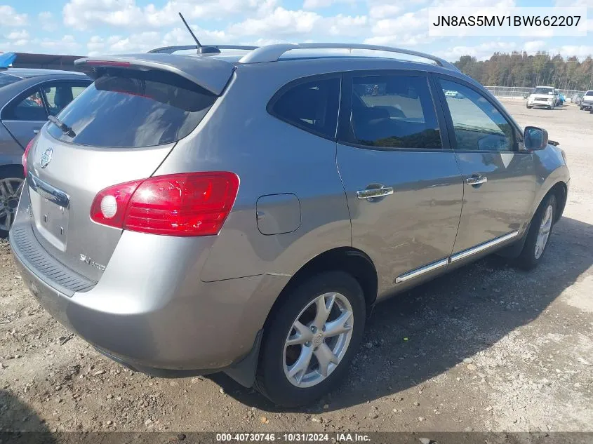 JN8AS5MV1BW662207 2011 Nissan Rogue Sv