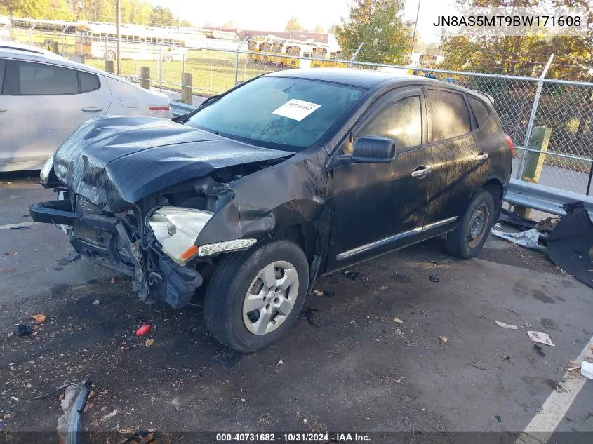 2011 Nissan Rogue S VIN: JN8AS5MT9BW171608 Lot: 40731682