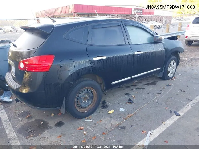 2011 Nissan Rogue S VIN: JN8AS5MT9BW171608 Lot: 40731682