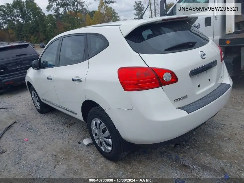 2011 Nissan Rogue S VIN: JN8AS5MV9BW296321 Lot: 40733898