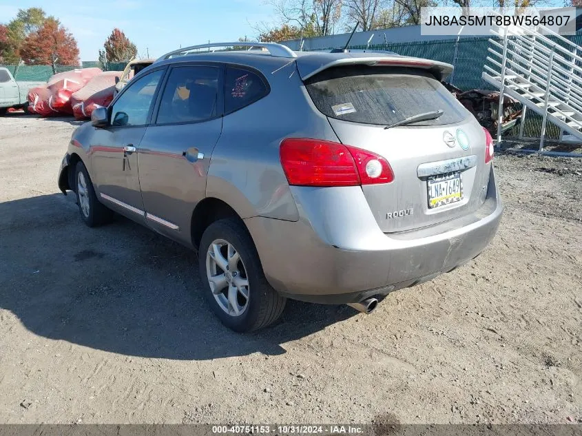 2011 Nissan Rogue Sv VIN: JN8AS5MT8BW564807 Lot: 40751153