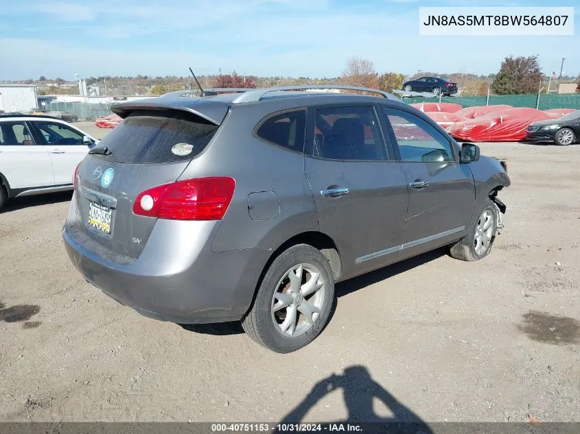 2011 Nissan Rogue Sv VIN: JN8AS5MT8BW564807 Lot: 40751153