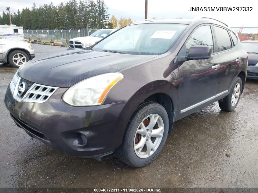 2011 Nissan Rogue Sv VIN: JN8AS5MV8BW297332 Lot: 40772311