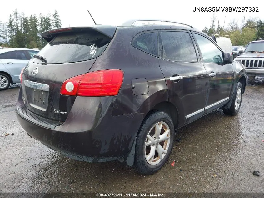 2011 Nissan Rogue Sv VIN: JN8AS5MV8BW297332 Lot: 40772311