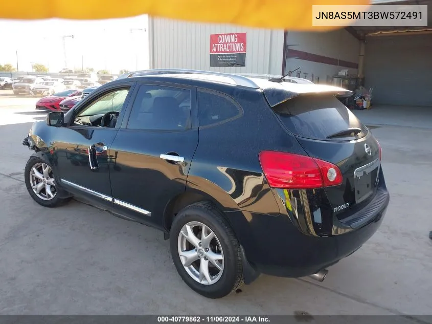 2011 Nissan Rogue Sv VIN: JN8AS5MT3BW572491 Lot: 40779862