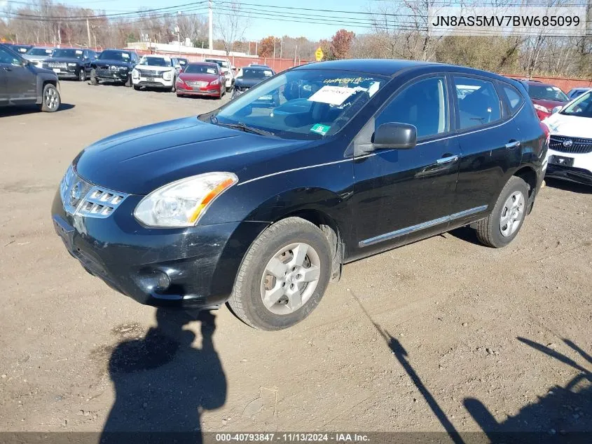 2011 Nissan Rogue S VIN: JN8AS5MV7BW685099 Lot: 40793847