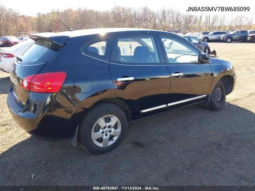 2011 Nissan Rogue S VIN: JN8AS5MV7BW685099 Lot: 40793847