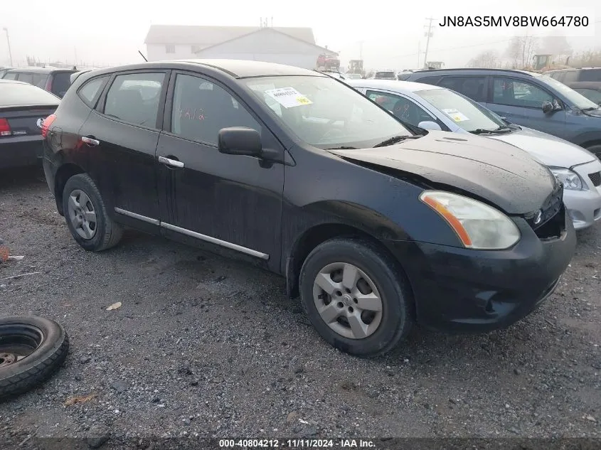 2011 Nissan Rogue S VIN: JN8AS5MV8BW664780 Lot: 40804212