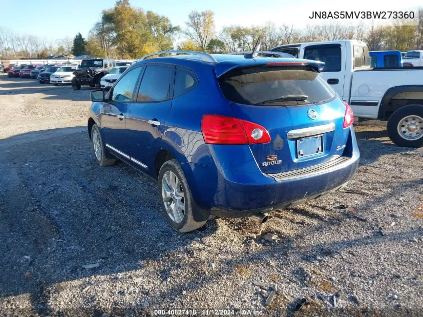 2011 Nissan Rogue S/Sv/Krom VIN: JN8AS5MV3BW273360 Lot: 40827418