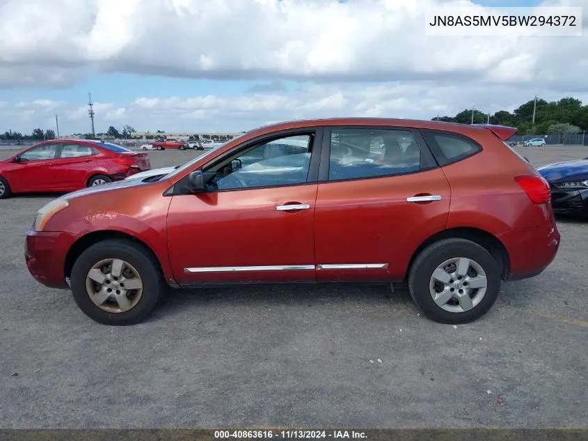 2011 Nissan Rogue S VIN: JN8AS5MV5BW294372 Lot: 40863616