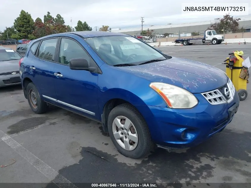 2011 Nissan Rogue S VIN: JN8AS5MT4BW173251 Lot: 40867546