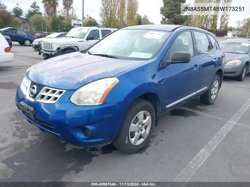 2011 Nissan Rogue S VIN: JN8AS5MT4BW173251 Lot: 40867546