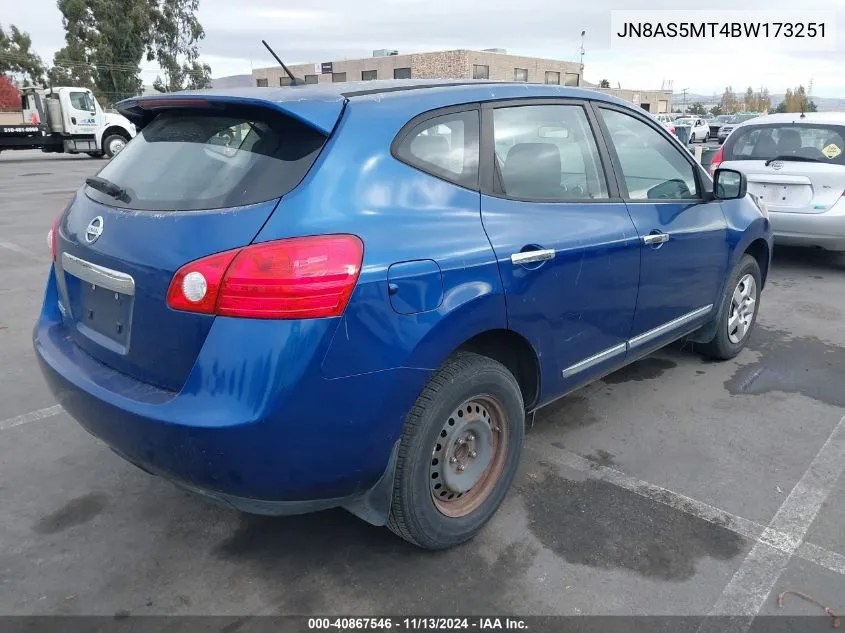 2011 Nissan Rogue S VIN: JN8AS5MT4BW173251 Lot: 40867546