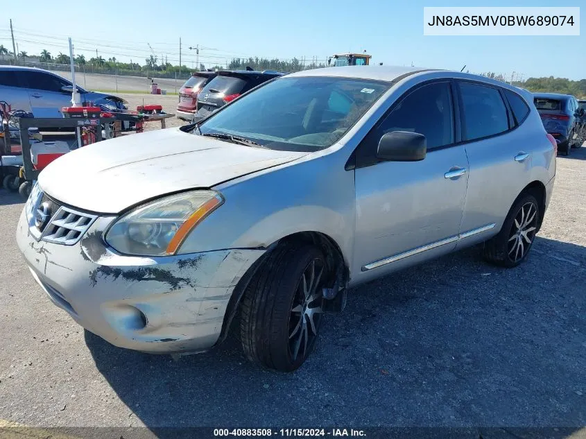 2011 Nissan Rogue S VIN: JN8AS5MV0BW689074 Lot: 40883508