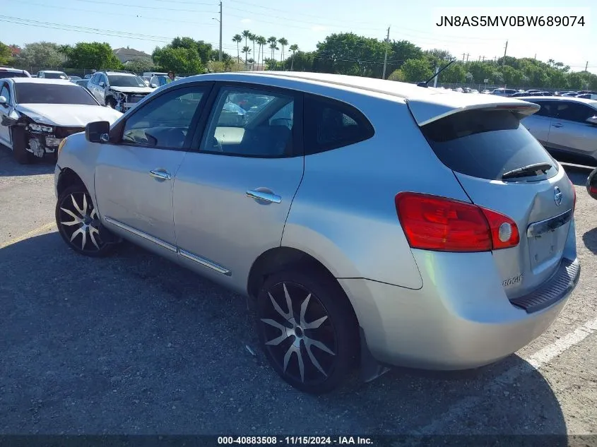 2011 Nissan Rogue S VIN: JN8AS5MV0BW689074 Lot: 40883508