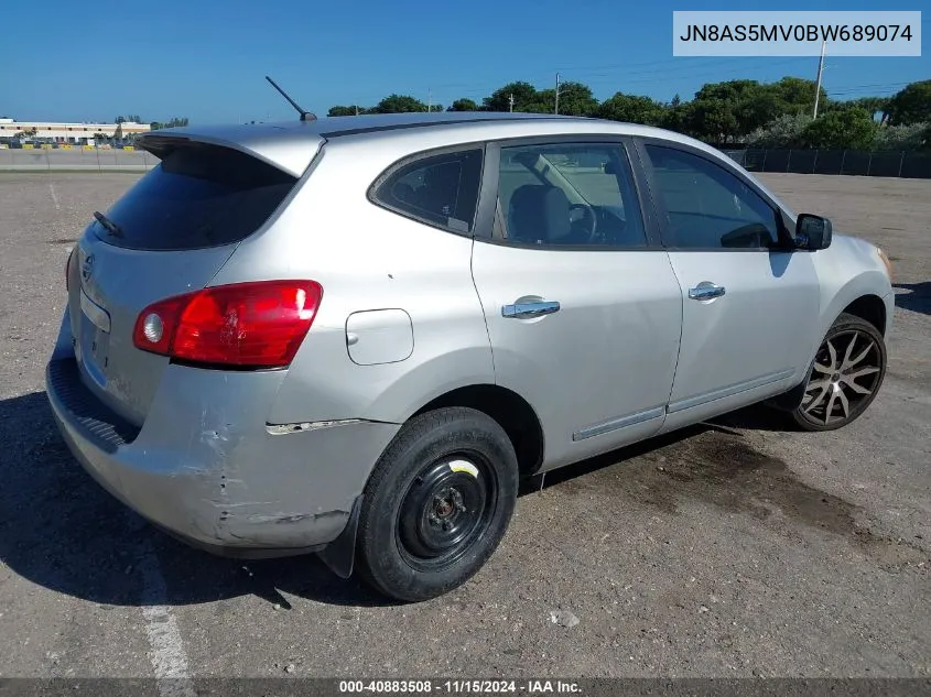 2011 Nissan Rogue S VIN: JN8AS5MV0BW689074 Lot: 40883508